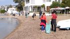 Ortaokul öğrencileri kıyıları temizledi
