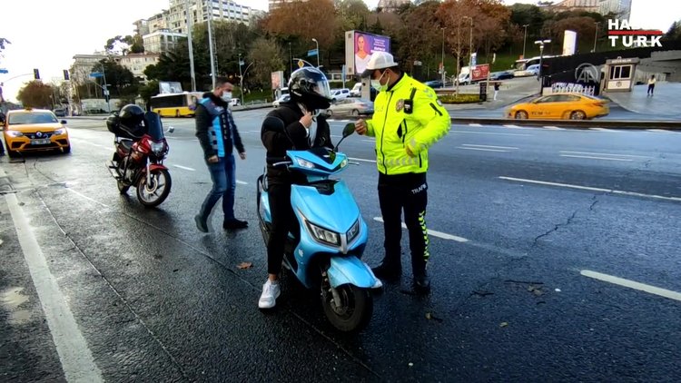 Motokuryeler motosiklet ve scooterlara yönelik denetim yapıldı Video