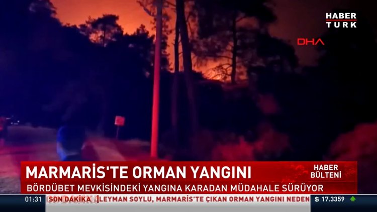 Marmaris te orman yangını Video