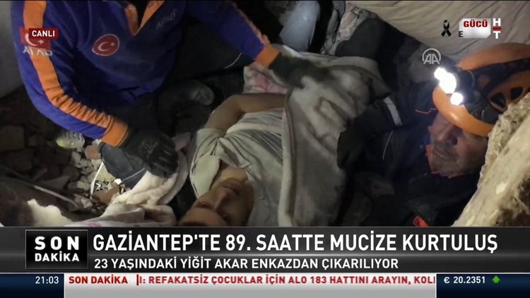 Gaziantep te 89 saatte mucize kurtuluş Video