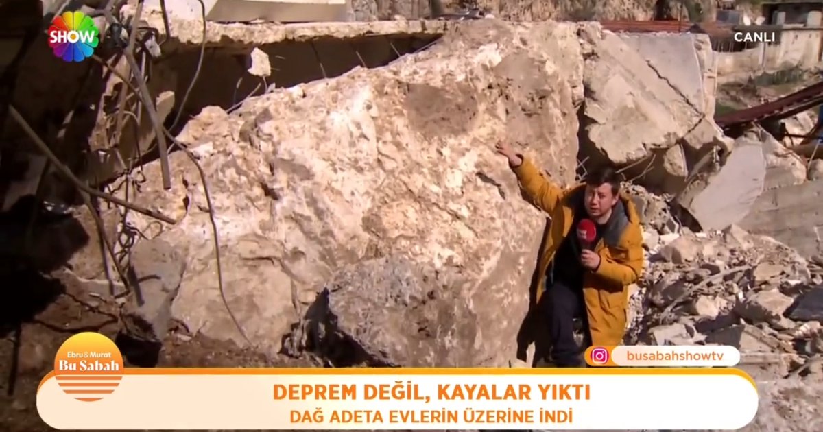 Bu Sabah Videoları Deprem değil kayalar yıktı