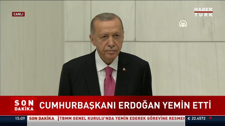 SON DAKİKA Cumhurbaşkanı Erdoğan yemin etti Video