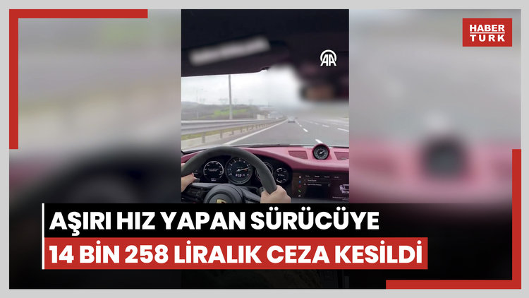 Kuzey Marmara Otoyolu nda aşırı hız yapan sürücüye 14 bin 258 liralık