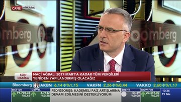 Maliye Bakanı Naci Ağbal Bloomberg HT'de