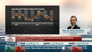 Prof. Dr. Aslanoğlu, Bloomberg HT Tüketici Güven Ön Endeksi Ekim ayı rakamlarını değerlendirdi