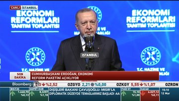 Cumhurbaşkanı Erdoğan ekonomi reform paketini açıkladı