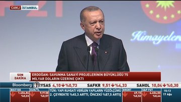 Erdoğan: Havacılık-savunma sanayii ihracatı 3 milyar doları geride bıraktı