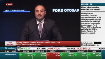 Sanayi Bakanı Varank E-Transit'in Hattan İniş Töreni'nde konuştu.