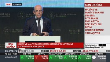 Şimşek: Türkiye'nin risk primi geriledi, kuru oynaklığı azaldı