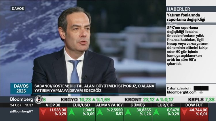 Sabancı Holding CFO'su Köstem'den Davos'ta Bloomberg HT'ye özel açıklamalar