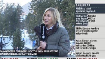 Limak Holding YKB Özdemir Davos'ta Bloomberg HT'ye konuştu