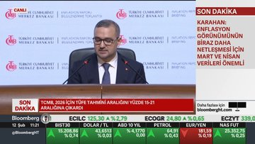 TCMB 2026 enflasyon tahmin aralığını yükseltti