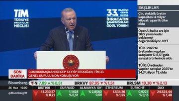 Cumhurbaşkanı Erdoğan: Reeskont kredilerinin günlük limitini 5 milyar TL'ye çıkarıyoruz