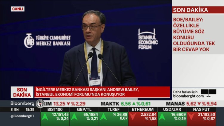 BoE Başkanı'ndan İstanbul'da açıklamalar