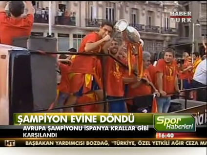 Avrupa Şampiyonu İspanya, evine döndü