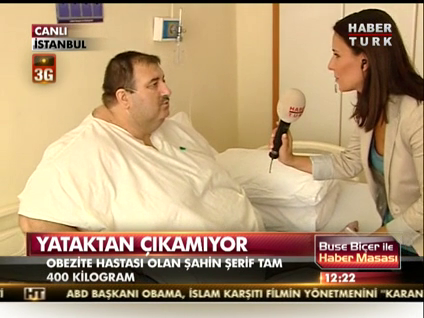 Obezite hastası Şahin Şerif 400 kilo!