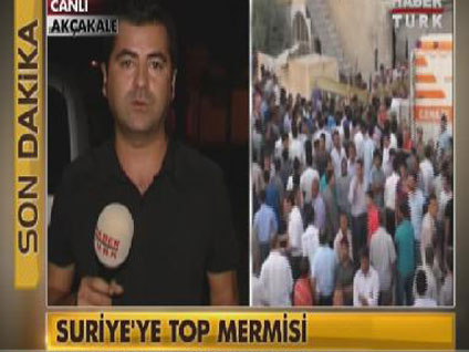 Top atışları Akçakale'den duyuldu