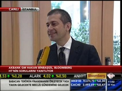Akbank Genel Müdürü, Bloomberg HT'de!