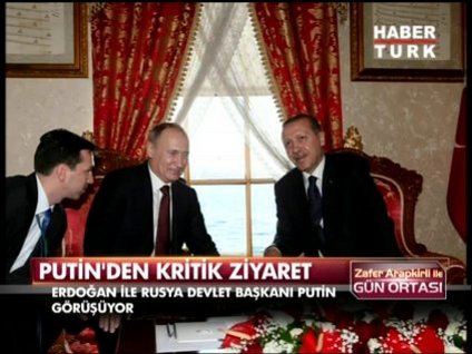 Putin-Erdoğan görüşmesinden ilk görüntüler!