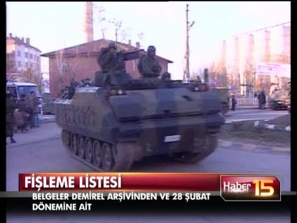 İşte o fişleme listesi!