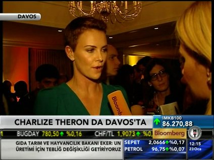 Charlize Theron, Davos'ta!