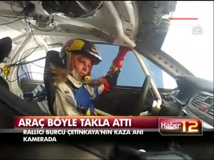 Aracın takla attığı o an!