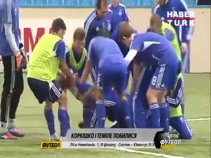 Antrenmanda birbirlerine girdiler!