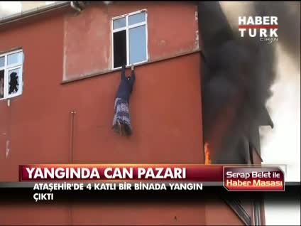 Ev sakinleri canlarını zor kurtardı