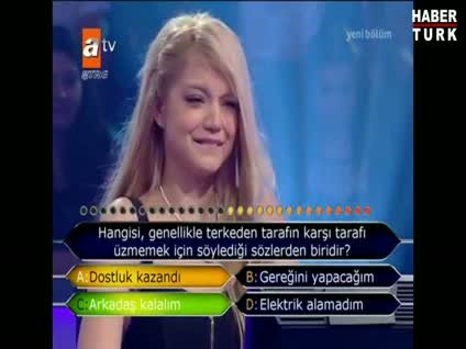 Yarışmacıdan ilginç tepki