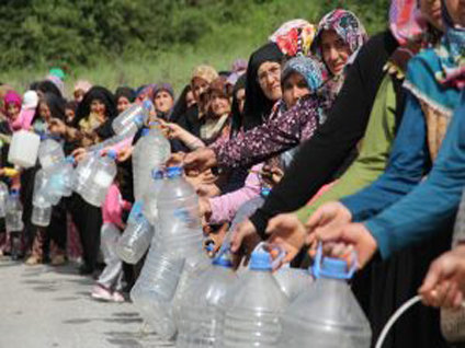 Çeşme suyu çamurlu aktı, köylüler ayaklandı