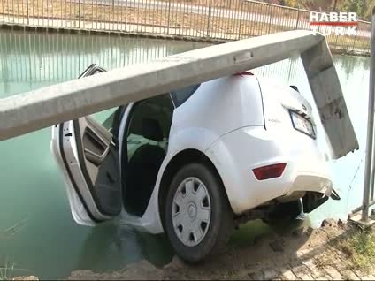 Askıda kalan araçtan mucizevi kurtuluş!