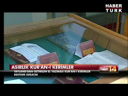 Asırlık Kur'an-ı Kerim'in teslim töreni