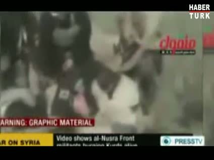 ''El Kaide militanları üç YPG militanını diri diri yaktı'' iddiası