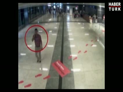 'Palalının' havaalanı görüntüleri güvenlik kamerasında