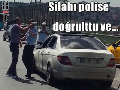 Polise 'silahlı' saldırı anbean kamerada!