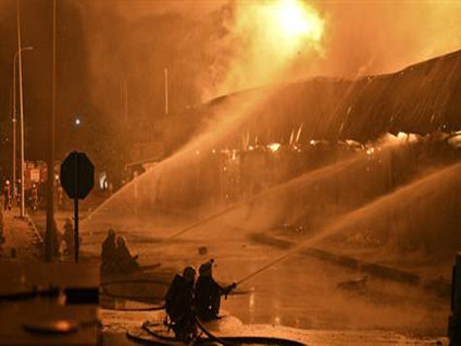 İplik fabrikasında yangın