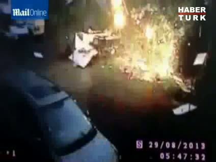 Sigara izmariti karavanı böyle havaya uçurdu