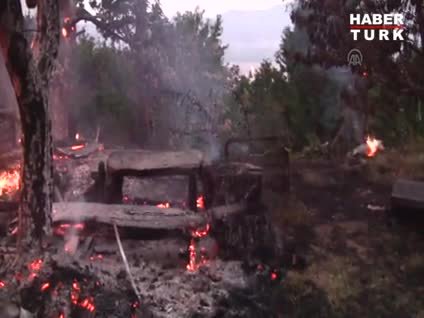 Tarihi Cumalıkızık Köyü'nde orman yangını çıktı