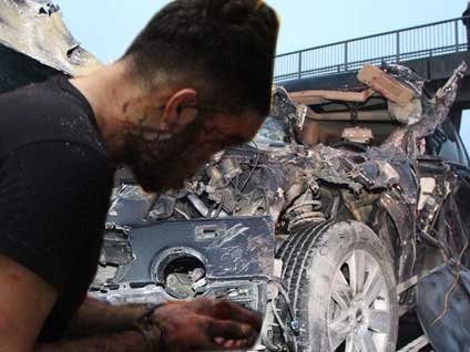 TEM otoyolunda kaza şoku sürücüye bakın ne yaptırdı?