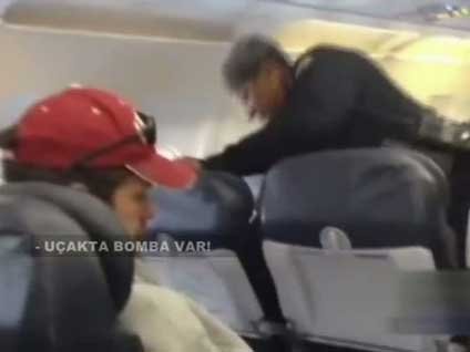 Uçak'ta bomba ihbarı yaptı sonu böyle oldu