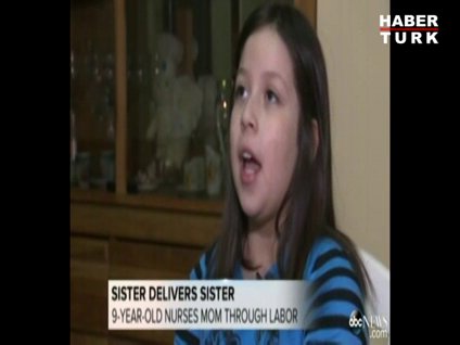 9 yaşında kardeşinin ebesi oldu