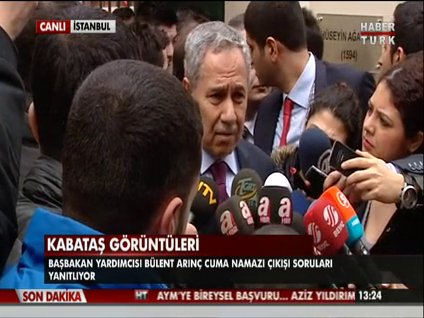 Arınç, Kabataş sorusuna yanıt vermedi