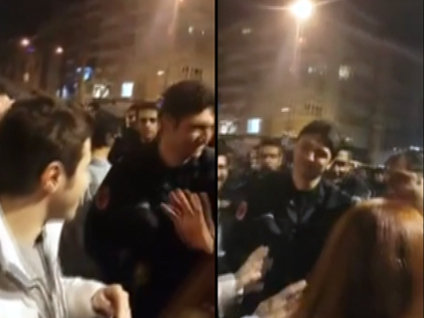 Eylemciden polise güldüren soru