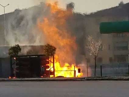 Bolu'da doğalgaz istasyonunda büyük patlama