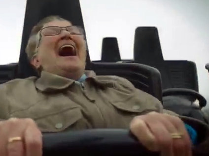 78 yaşında 'hız treni'ne bindi!