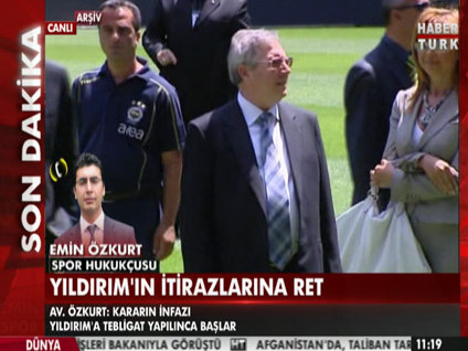 Aziz Yıldırım'a ret!