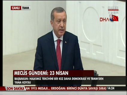 Başbakan Erdoğan özel oturumda konuştu