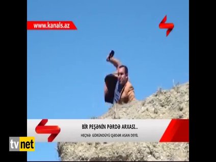 Muhabir anons yaparken uçurumdan yuvarlandı