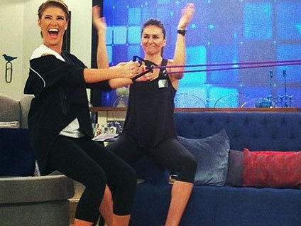 Eda Taşpınar Gülben'de spor yaptı