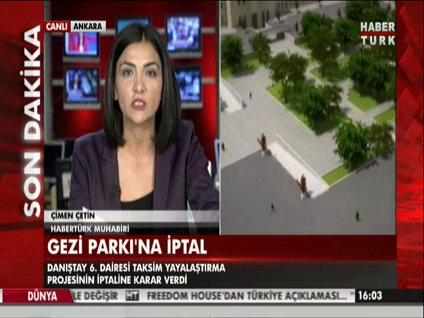 Gezi Parkı'na iptal!